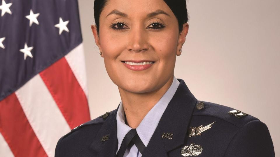 Capt. Victoria Garcia is now a speechwriter at Space Operations Command, the Space Force branch in charge of organizing its combat units. (Space Force)