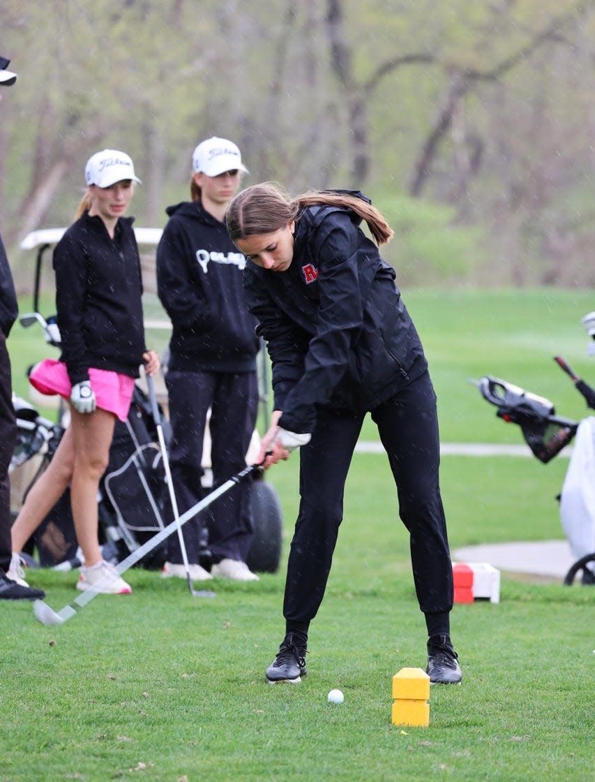 Sophomore Brinley Carlson placed seventh indiviudally at last year's Class 2A girls state golf meet to help Roland-Story bring home the team championship.