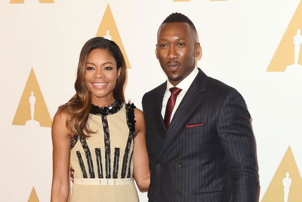 „Moonlight“-Stars Naomie Harris und Mahershala Ali beim Mittagessen der Oscar-Nominierten. (Bild: Kevin Winter/Getty Images)