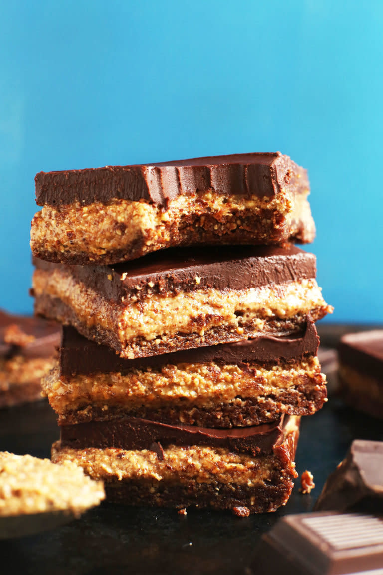 <strong>Get the <a href="https://minimalistbaker.com/no-bake-almond-butter-cup-bars/" target="_blank">No-Bake Almond Butter Cup Bars recipe</a>&nbsp;from Minimalist Baker</strong>