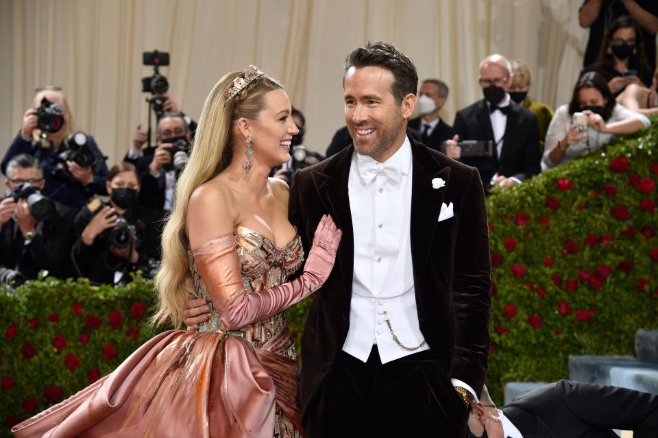 Blake Lively and Ryan Reynolds attend the 2022 Met Gala themed "In America: An Anthology of Fashion" on May 2.