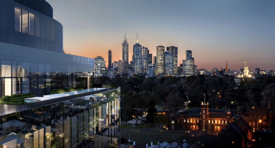 Melbourne’s most expensive The Muse apartment penthouse on St Kilda Road.