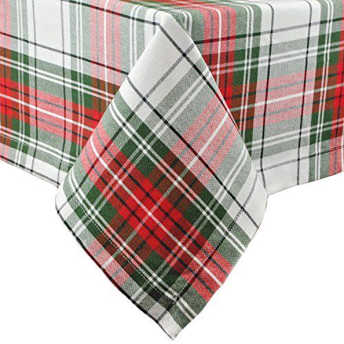 27) Christmas Plaid Tablecloth