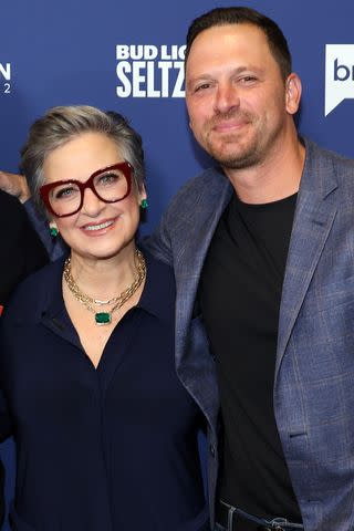 <p>Cindy Ord/Bravo via Getty</p> Albie Manzo and his mother Caroline Manzo in New York City on Oct. 14, 2022