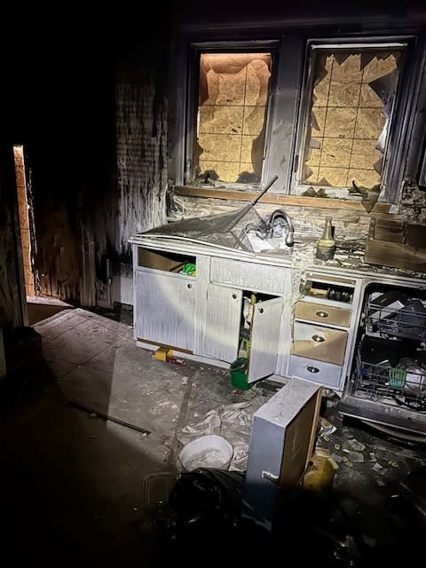 What was once the kitchen. Brian Lewis