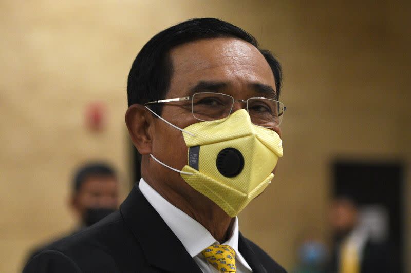 Thailand's PM Prayuth Chan-ocha attends a special parliament session in Bangkok