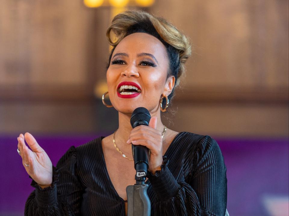 <p>Emeli Sande is set to perform at The Fayre Of St James’s Christmas concert hosted by Quintessentially Foundation</p> (Getty)