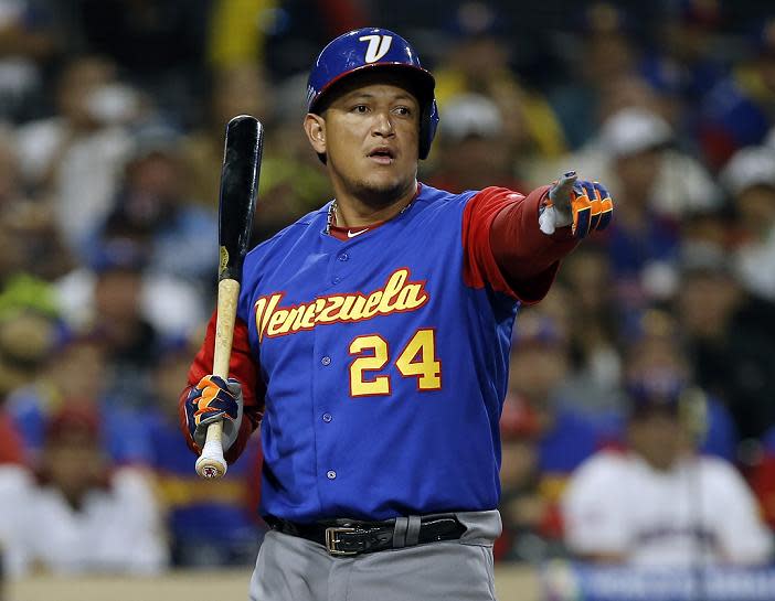 If Venezuela rallies to advance, it be forced to play on without Miguel Cabrera. (AP)