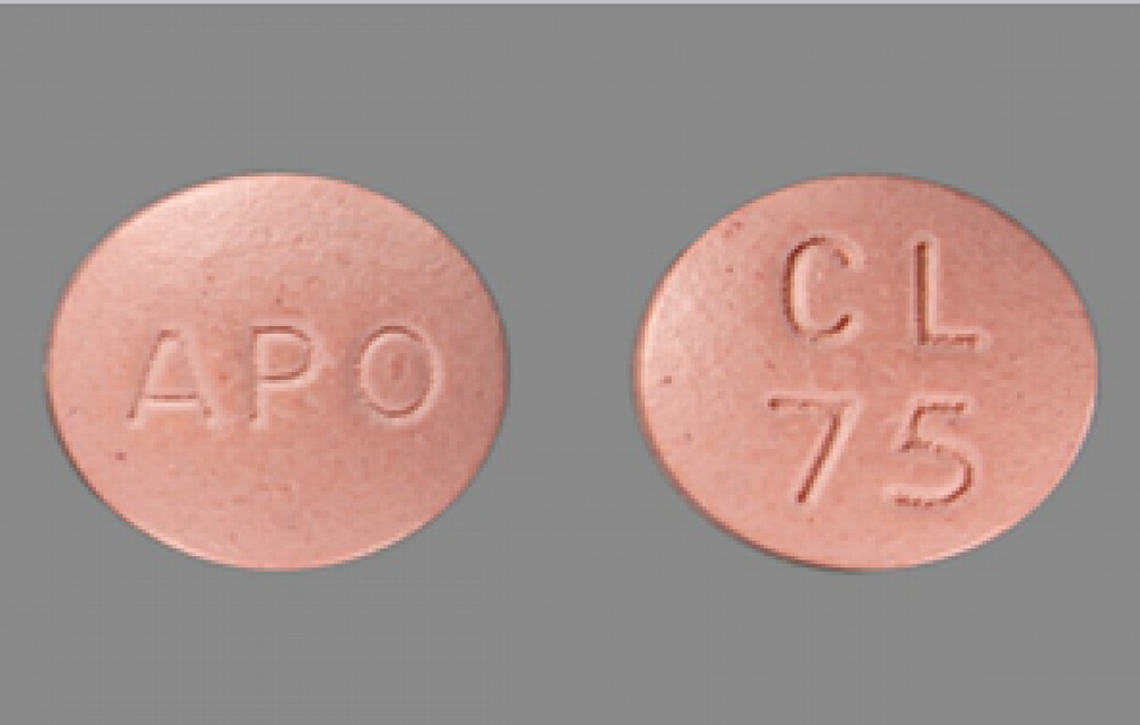 The 75 mg tablets of Clopidogrel that were in the Atenolol bottle.