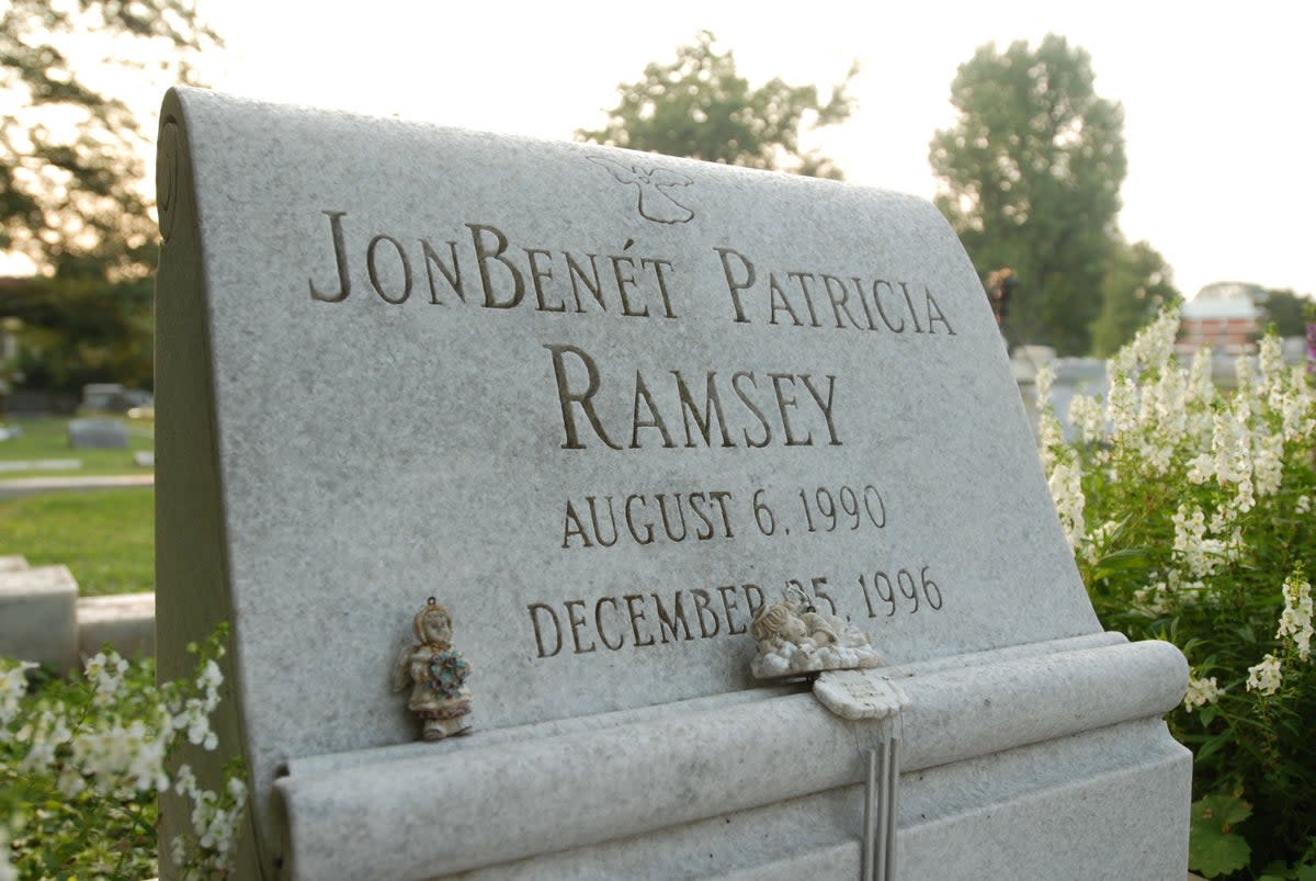 The grave of JonBenét Ramsey is shown August 16, 2006 in Marietta, Georgia (Getty Images)