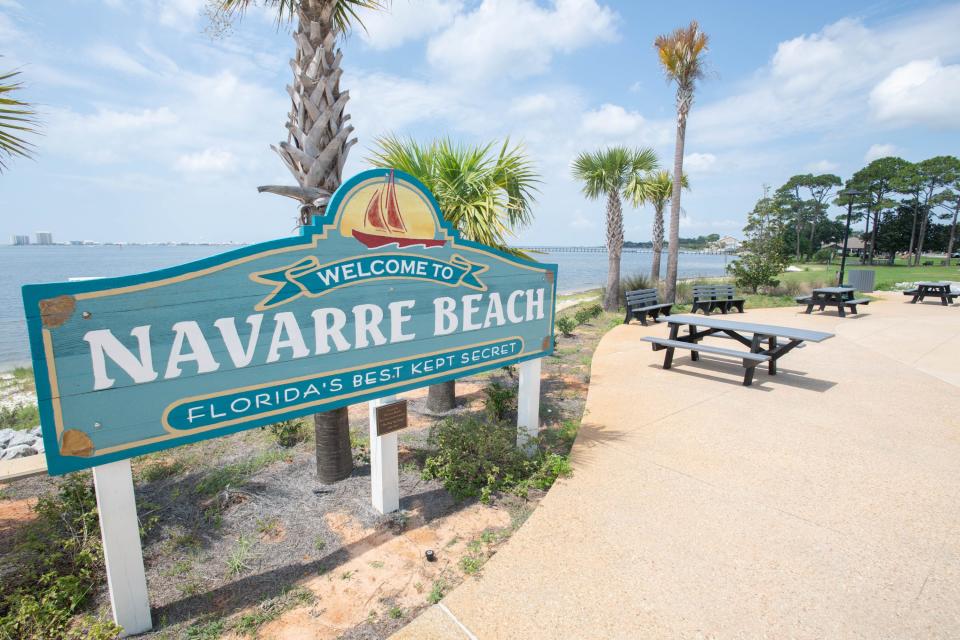 Navarre Park in Navarre on Monday, Aug. 14, 2023. The Florida Department of Health in Santa Rosa County has issued a water quality advisory and advises against any water-related activities at the park due to the potential for high bacteria levels.