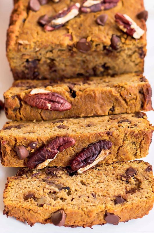 <p>Leelalicious</p><p>These moist coconut flour pumpkin bread slices make a perfect healthy treat or even breakfast. This pumpkin loaf is gluten-free, clean, paleo and can easily be made low-carb or keto-friendly. </p><p><strong>Get the recipe: <em><a href="https://leelalicious.com/coconut-flour-pumpkin-bread/" rel="nofollow noopener" target="_blank" data-ylk="slk:Coconut Flour Pumpkin Bread Slices;elm:context_link;itc:0;sec:content-canvas" class="link ">Coconut Flour Pumpkin Bread Slices</a></em></strong></p>