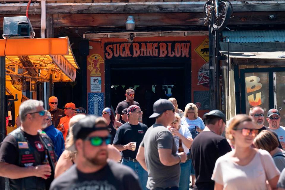 The stage at Suck, Bang, Blow for Myrtle Beach Bike Week 2021. File photo.