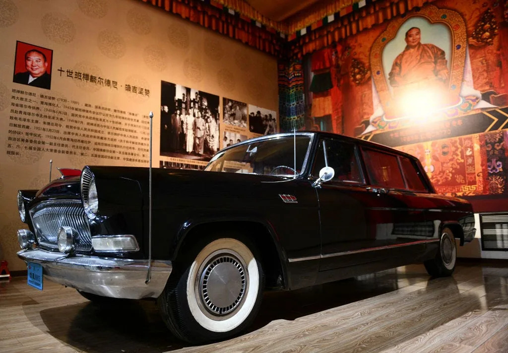 Hongqi Red Flag CA770 car in a museum exhibit