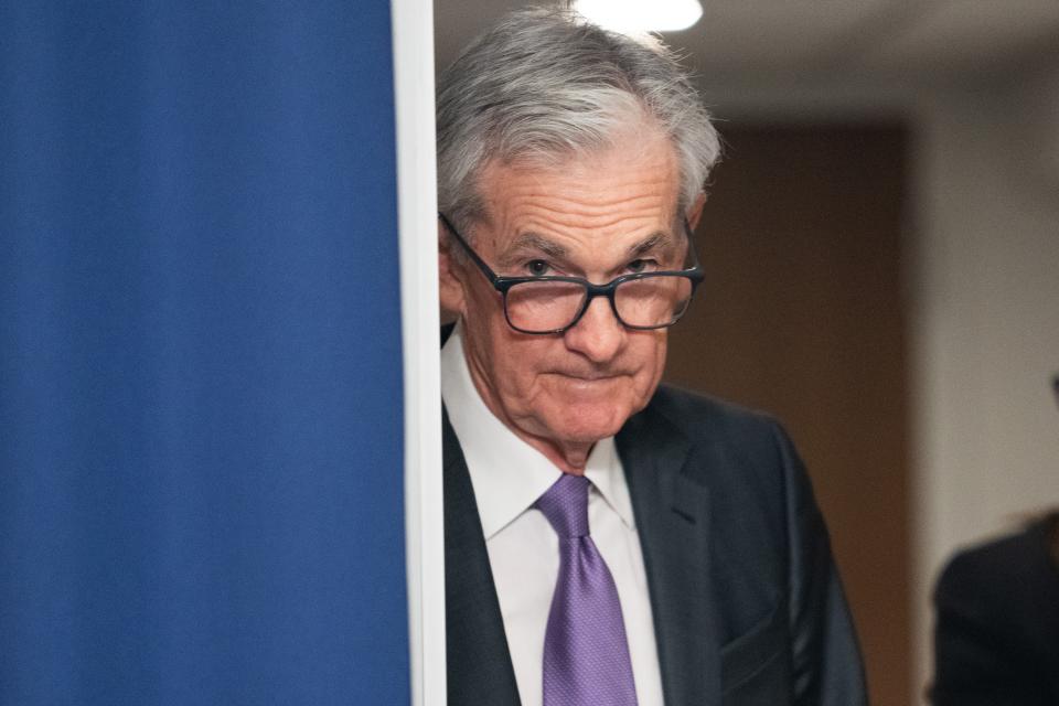 U.S. Federal Reserve Chair Jerome Powell attends a press conference in Washington, D.C., the United States, on March 20, 2024. The U.S. Federal Reserve on Wednesday left interest rates unchanged at a 22-year high of 5.25 percent to 5.5 percent as recent consumer data indicates continued inflation pressures. (Photo by Liu Jie/Xinhua via Getty Images)