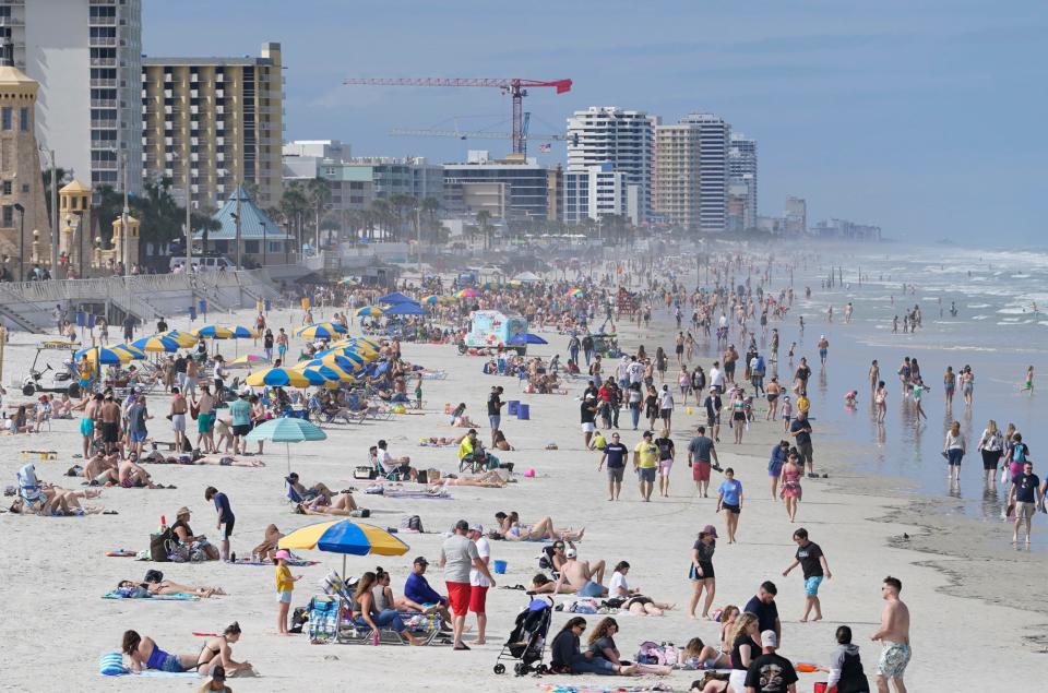 Spring Break on the beach in Daytona Beach, Monday, March 14, 2022.