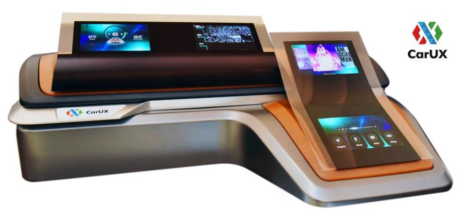 CarUX以群創Micro LED 技術研發一系列車載顯示器。圖／群創提供