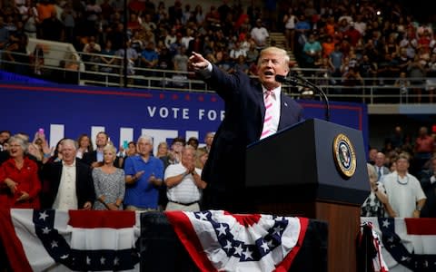 Donald Trump in Alabama - Credit: Evan Vucci/AP