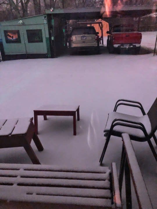 Snowfall near Tusculum Road in Antioch (Courtesy: Lara Swafford)