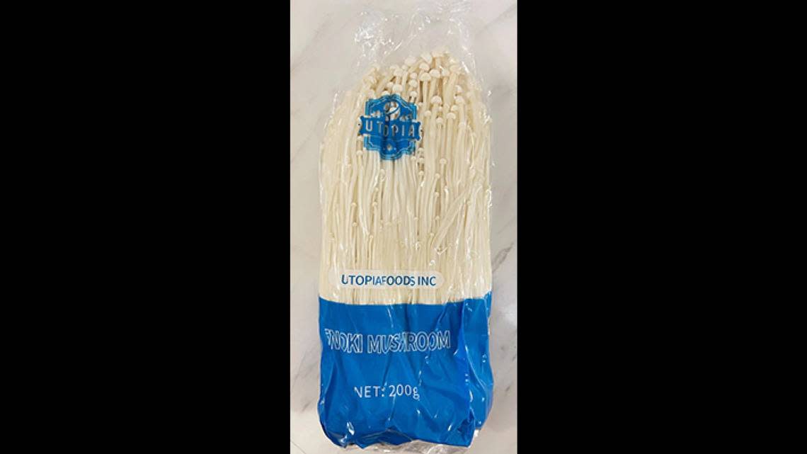 Utopia Enoki Mushrooms, imported from China and sold nationwide, have been recalled after listeria was found in at least one package.