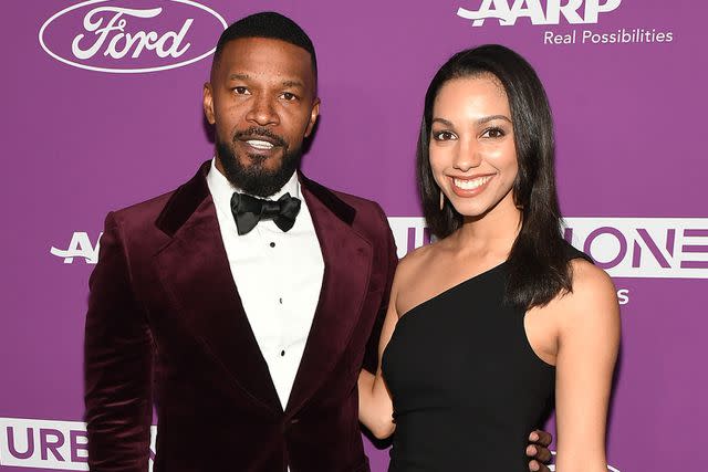 <p>Paras Griffin/Getty Images</p> (L-R) Jamie Foxx and Corinne Foxx a pictured attending 2019 Urban One Honors at MGM National Harbor on December 05, 2019 in Oxon Hill, Maryland.