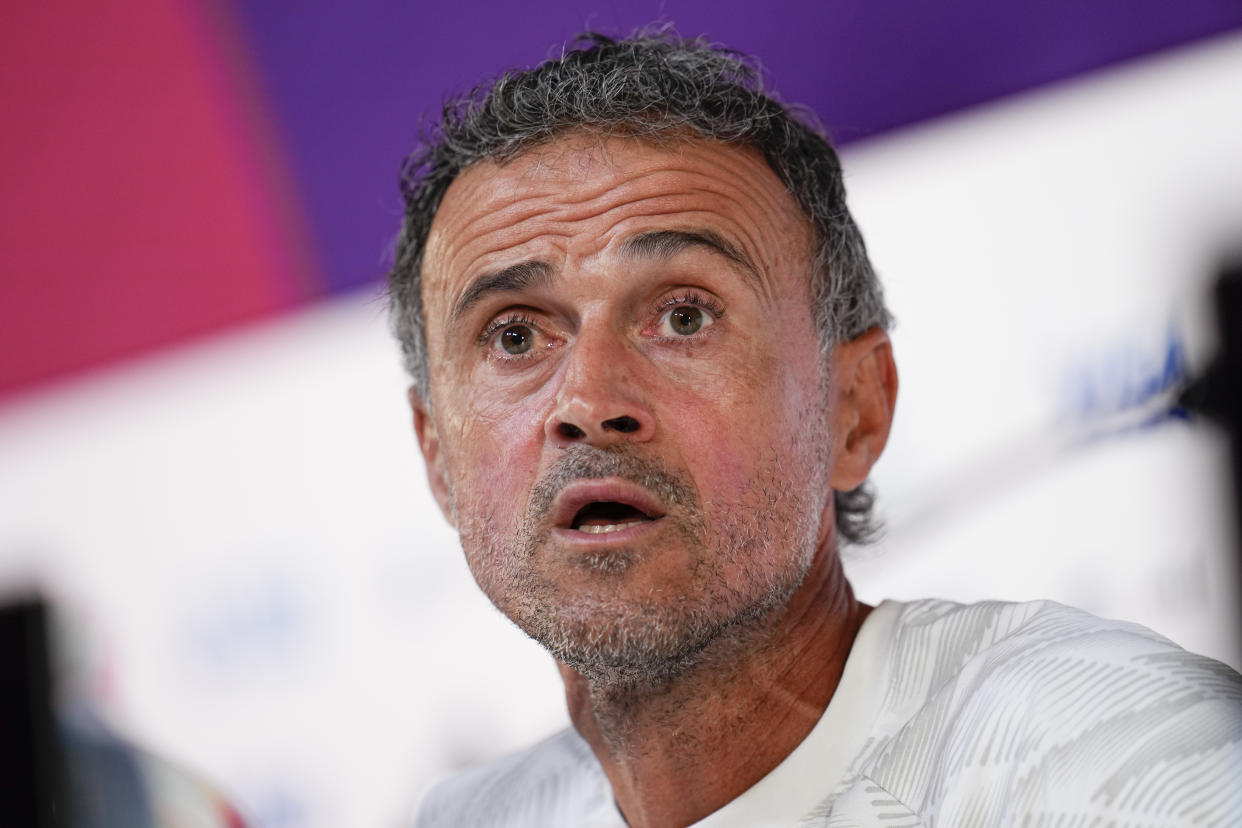 Luis Enrique transmitió un video en directo junto a Ibai Llanos vía Twitch (Foto: Photo/Julio Cortez)