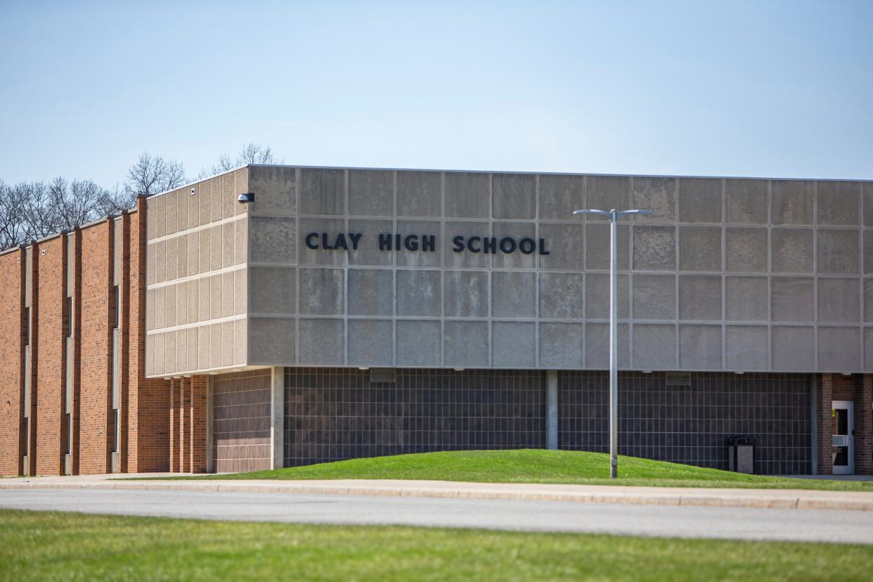 Clay High School on Tuesday, April 12, 2022, in South Bend. 