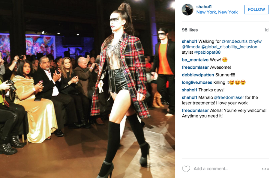 Amputee Model Duo Rebekah Marine and Gianna Schiavone Walk in Fashion Week Together