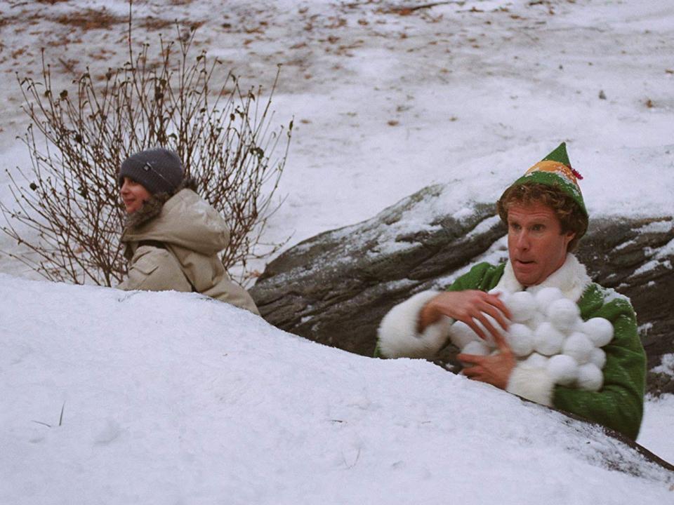 Elf snowball fight