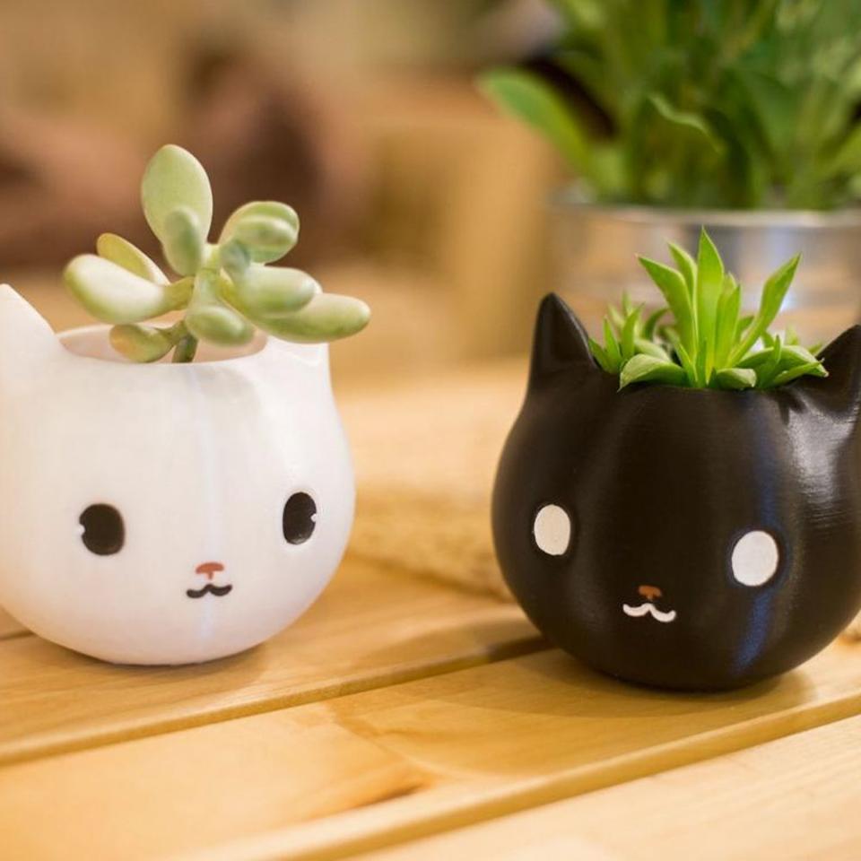 12) Cat Succulent Planters