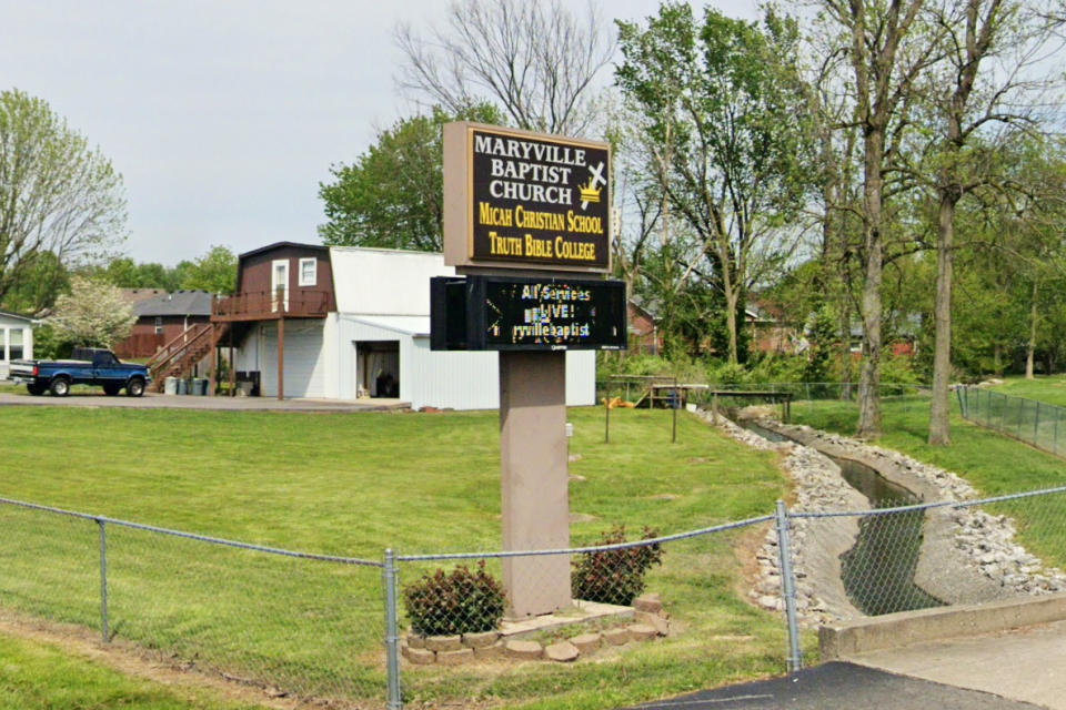 A sign for Maryville Independent Christian Academy of Hope, not pictured, in Louisville, Ky. (Google Maps)