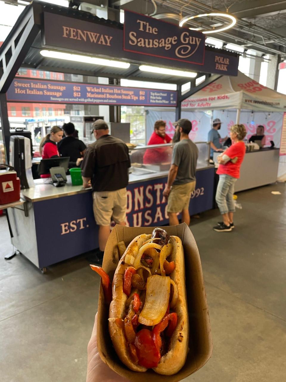 The Sausage Guy stand is just one of many places to get food at Polar Park.