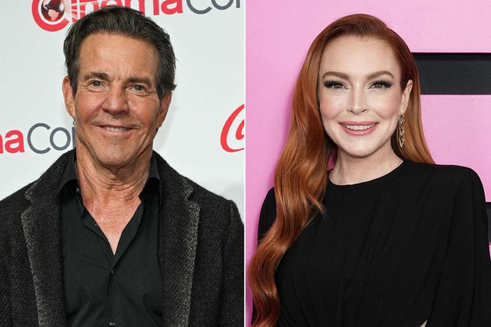 <p>Brenton Ho/Variety via Getty Images; John Nacion/Getty Images</p> Dennis Quaid (left); Lindsay Lohan