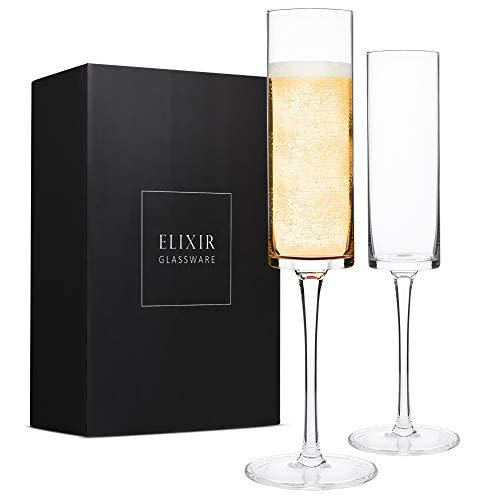 5) Elixir Glassware Edge Champagne Glass (Set of 2)