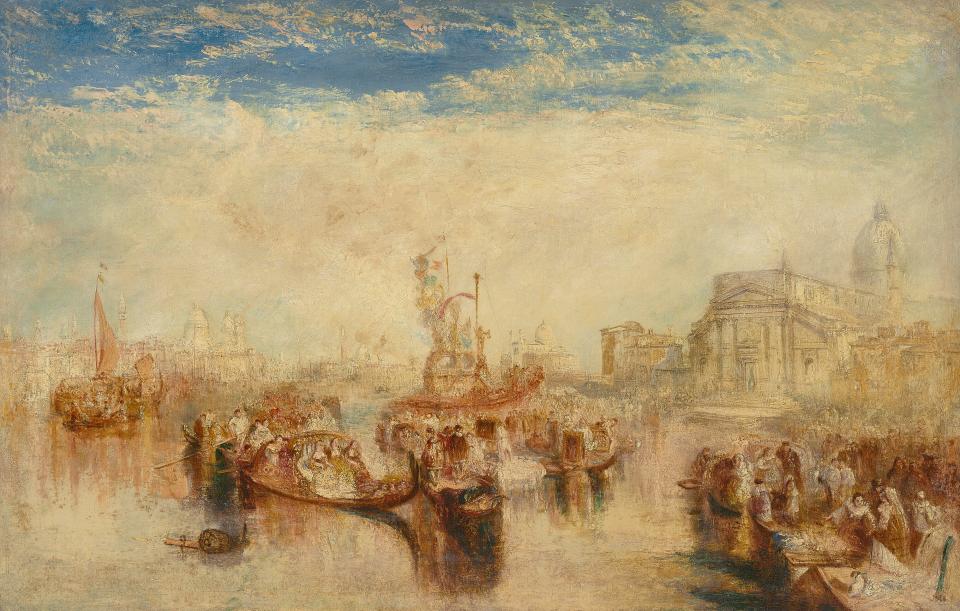 Joseph Mallord William Turner, "Depositing of John Bellini's Three Pictures in La Chiesa Redentore, Venice"