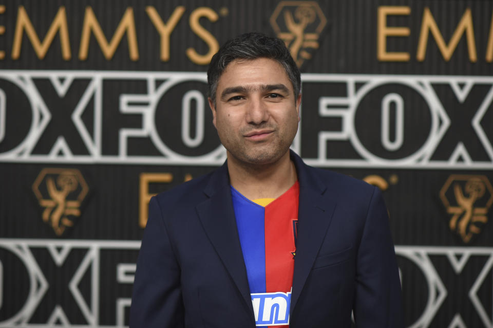 Nick Mohammed arrives at the 75th Primetime Emmy Awards on Monday, Jan. 15, 2024, at the Peacock Theatre in Los Angeles. (Photo by Richard Shotwell/Invision/AP)