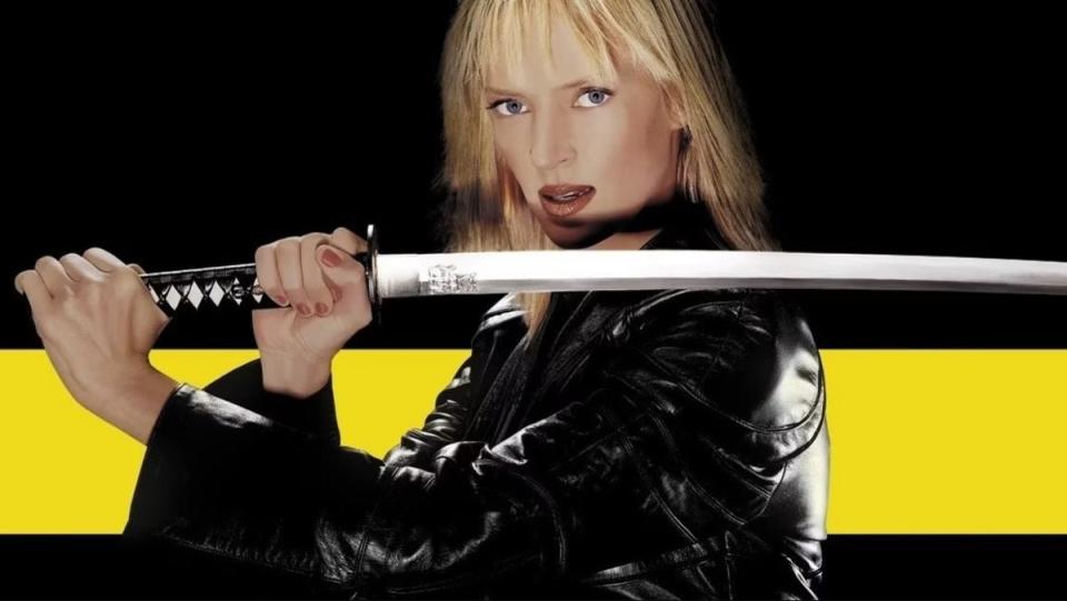 Uma Thurman as the Bride/Beatrix Kiddo in promo art for Quentin Tarantino's Kill Bill. 