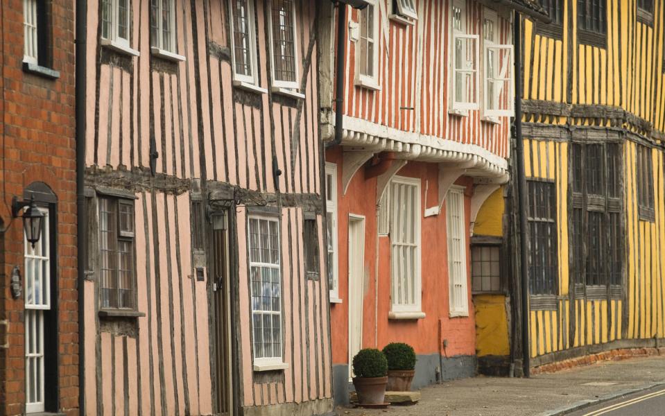 Lavenham is famed for its collection of half-timbered, 15th-century town houses - Credit: AP/FOTOLIA