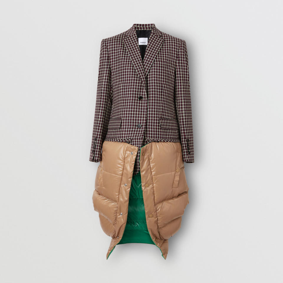 Burberry Tartan Wool Tailored Jacket with Detachable Gilet