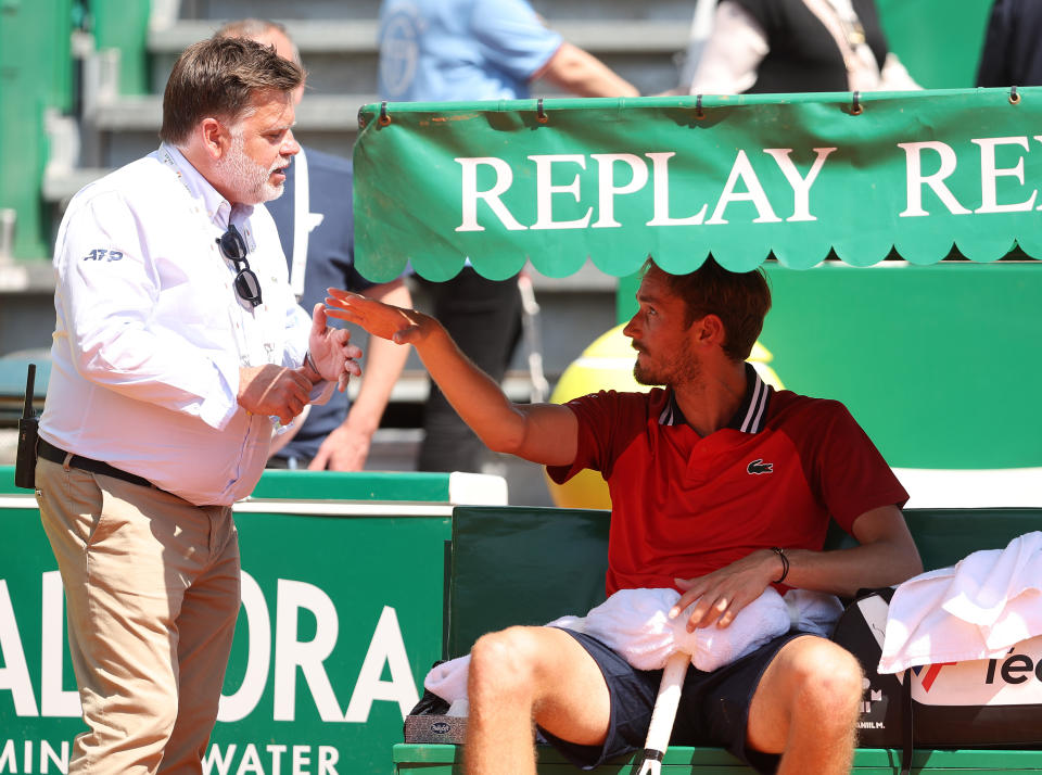 Daniil Medvedev at the Monte Carlo Masters.