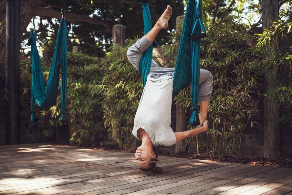 Aerial yoga at the Marbella Club (Marbella Club)