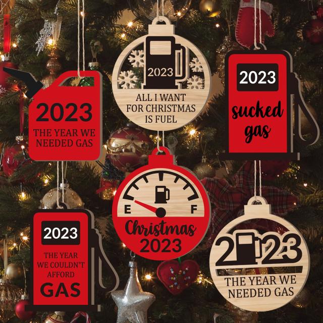 QAZIUY Christmas Ornaments 2023 Hanging Ornaments for Xmas LED