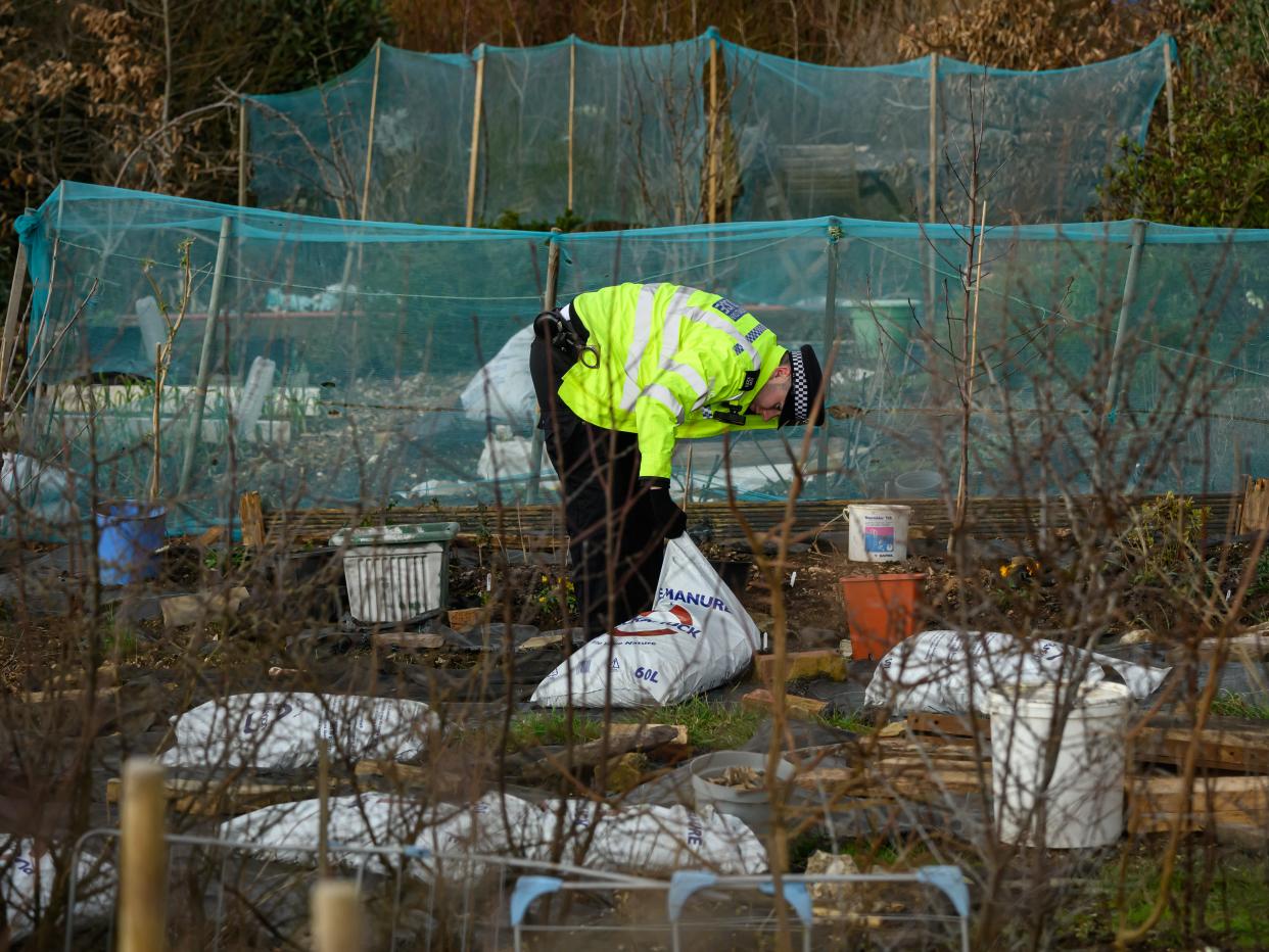 Police searching allotments (Getty Images)