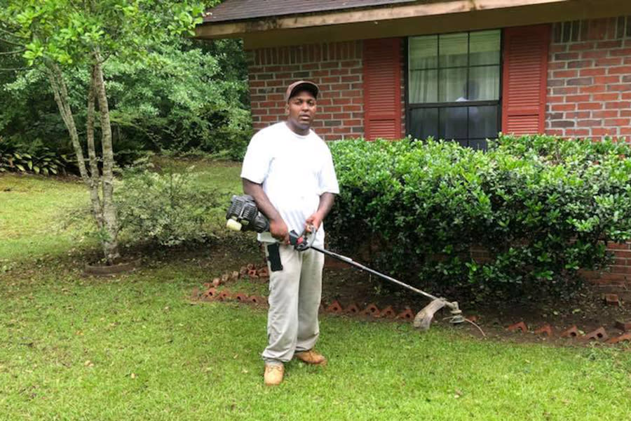 Carlos Lynn ran his own landscaping business when he wasn't working for PSSI. (Courtesy Beverly Gamble)