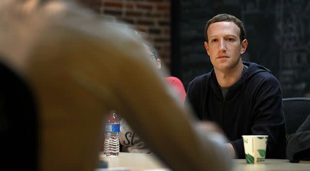 A file photo from November 2017 of Mark Zuckerberg. Source: AAP