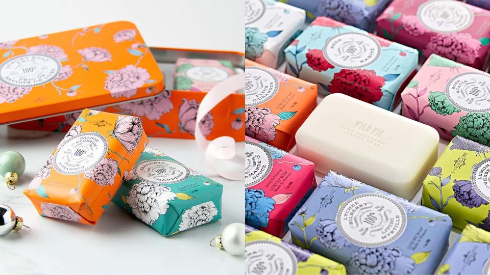 Anyone could use quality soap from the La Chatelaine Orange Luxury Soap Trio.