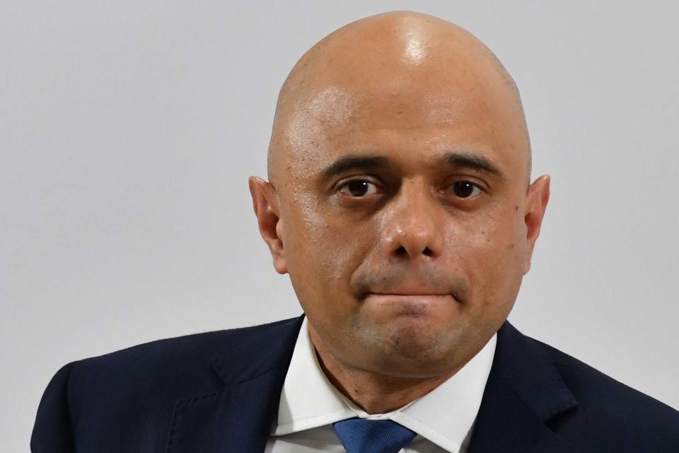 Chancellor of the Exchequer Sajid Javid: AFP via Getty Images