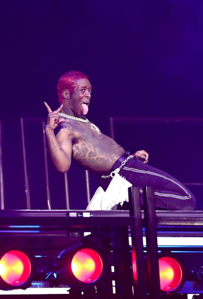 Lil Uzi Vert performs at the Coachella Stage during the 2024 Coachella Valley Music and Arts Festival at Empire Polo Club on April 12, 2024.