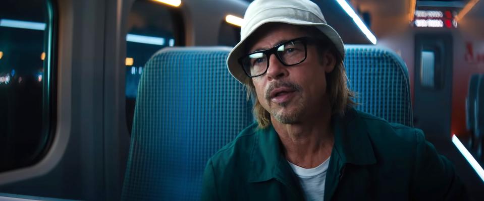 Brad Pitt stars in the Jackie Chan-inspired action movie, Bullet Train. (Photo: Sony Pictures/Courtesy Everett Collection)