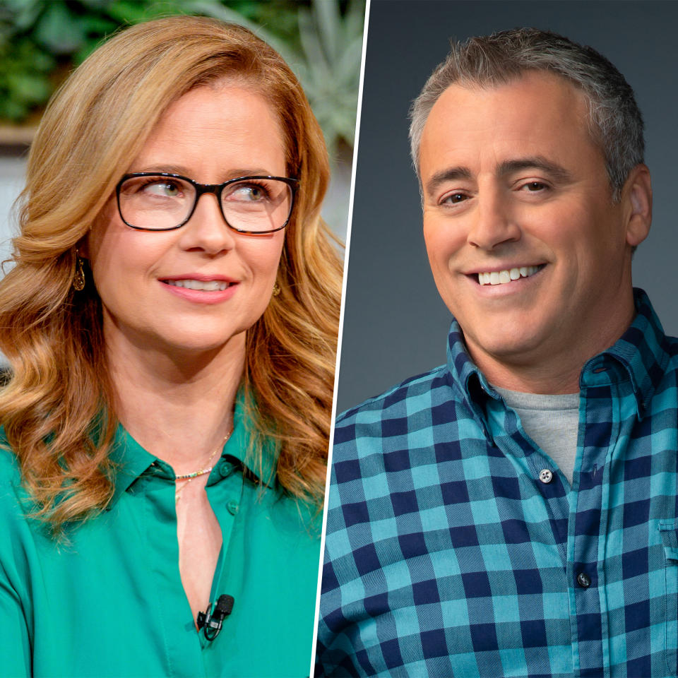 Jenna Fischer and Matt LeBlanc. (Roy Rochlin / Getty Images, Matthias Clamer / CBS / Getty Images)